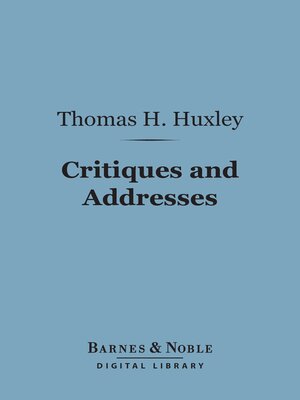 cover image of Critiques and Addresses (Barnes & Noble Digital Library)